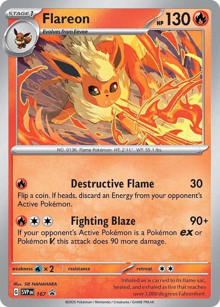 Flareon - 167 (Cosmos Holo) Promo NM