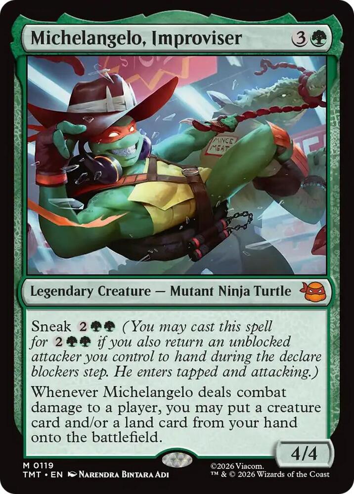 Michelangelo, Improviser Legendary Creature (Foil)