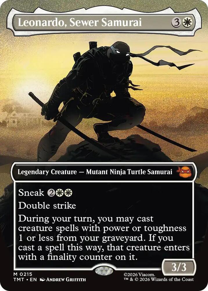 Leonardo, Sewer Samurai Legendary Creature (Borderless) NM