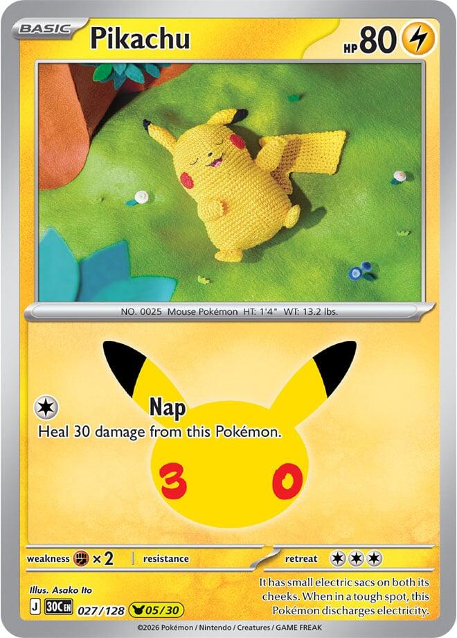 Pikachu - 027/128 - ME: 30th Celebration