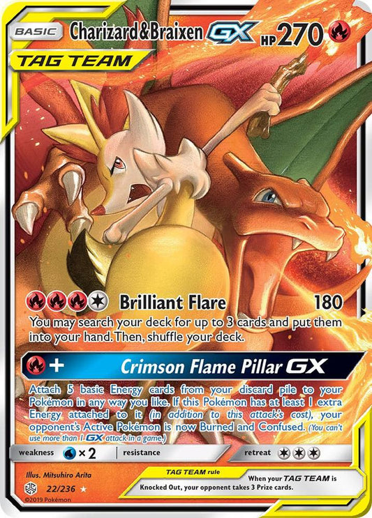 Charizard & Braixen GX 22/236 LP