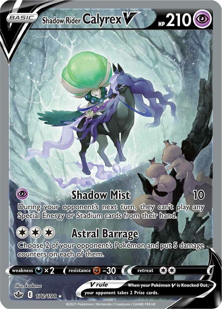 Shadow Rider Calyrex V Alt Art 172/198