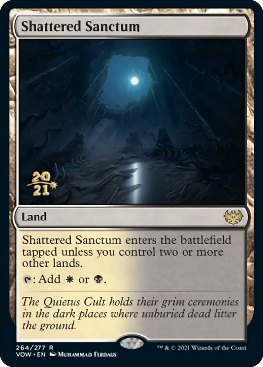 Shattered Sanctum (Prerelease) Foil Land NM