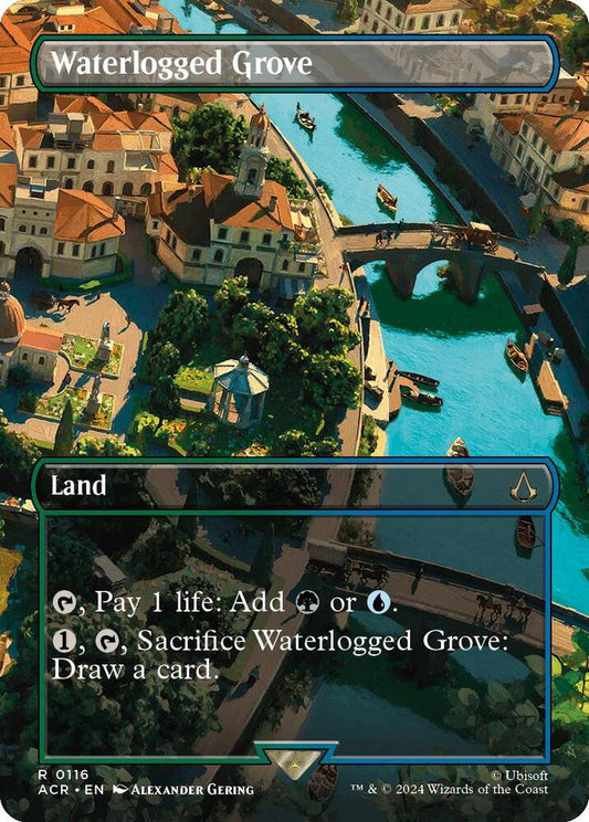Waterlogged Grove (Borderless) Land NM