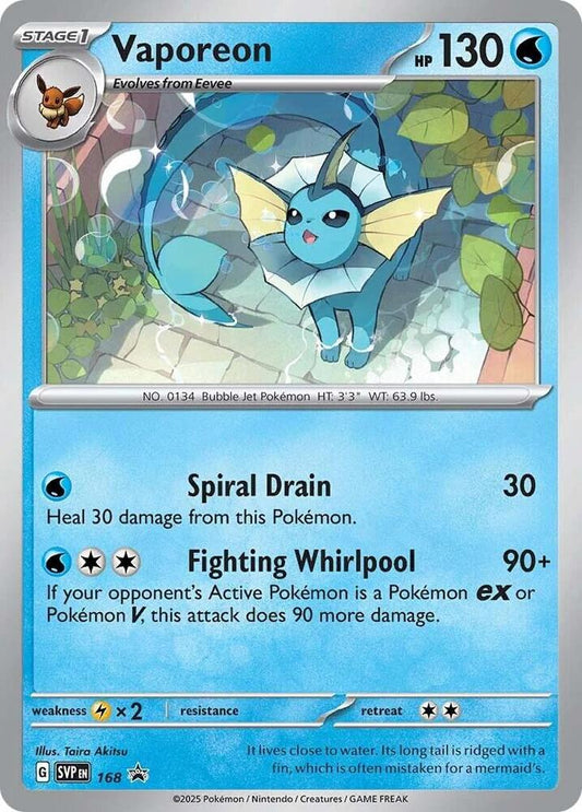 Vaporeon - 168 (Cosmos Holo) Promo NM