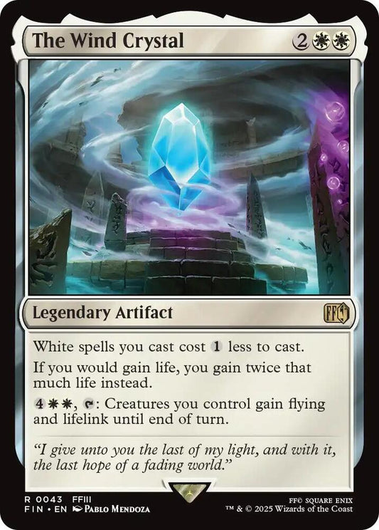 The Wind Crystal Legendary Artifact NM
