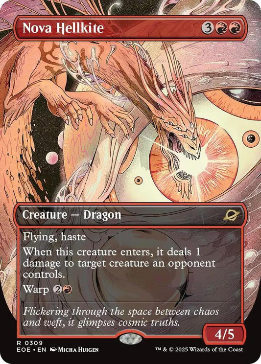 Nova Hellkite (Borderless) (Foil) Creature NM