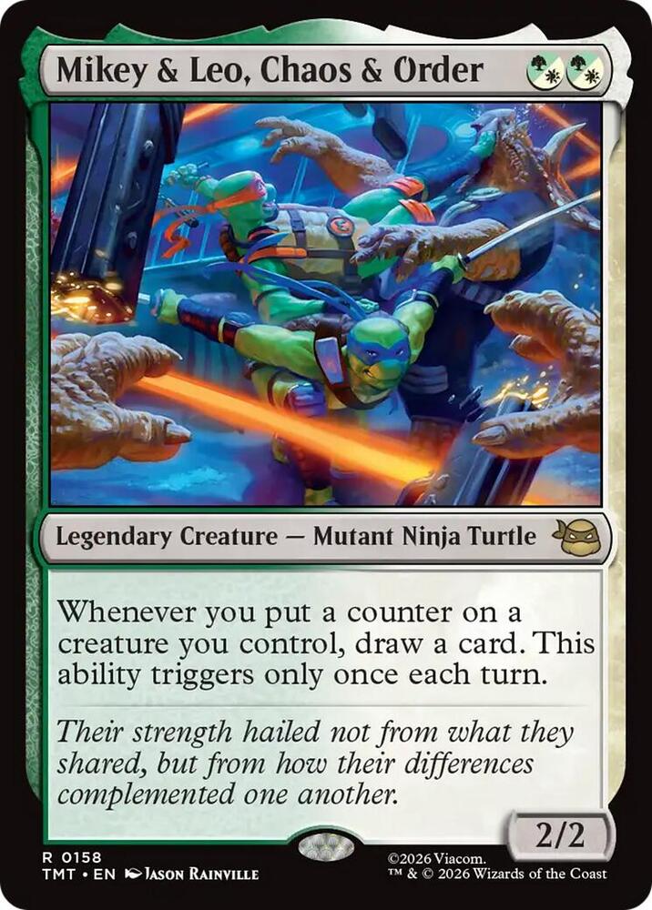 Mikey & Leo, Chaos & Order Legendary Creature NM