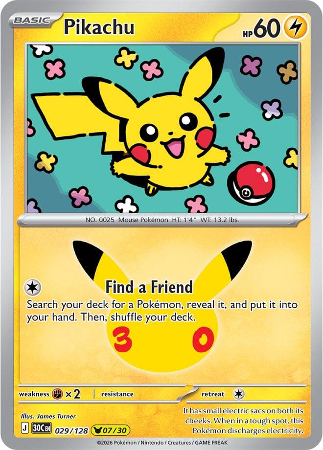 Pikachu - 029/128 - ME: 30th Celebration