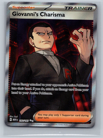 Giovanni's Charisma - 197/165 - SV: Scarlet & Violet 151