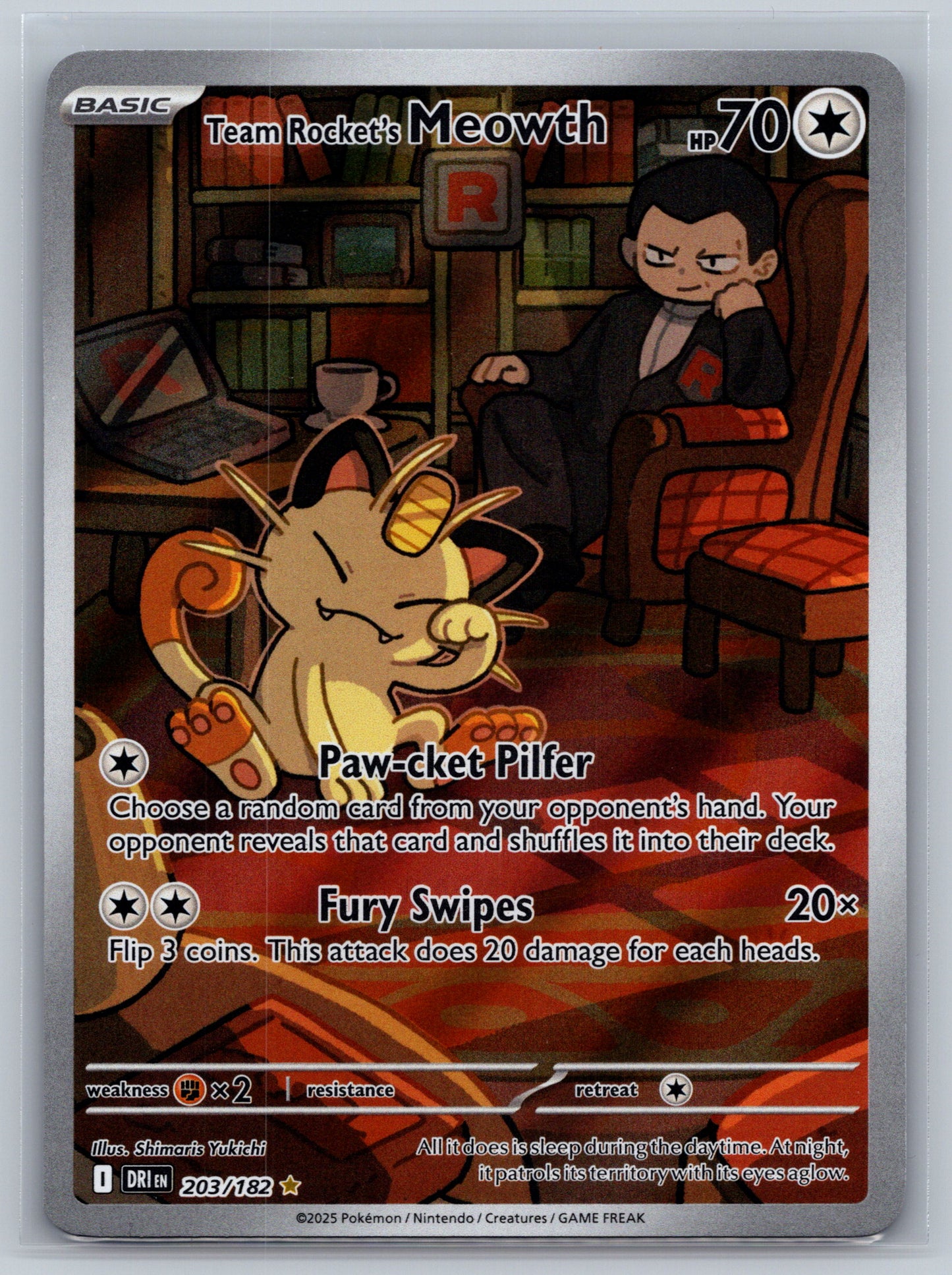 Team Rocket's Meowth - 203/182 - SV10: Destined Rivals