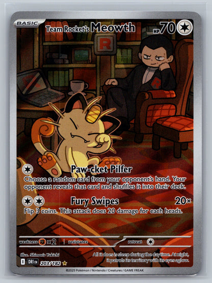 Team Rocket's Meowth - 203/182 - SV10: Destined Rivals